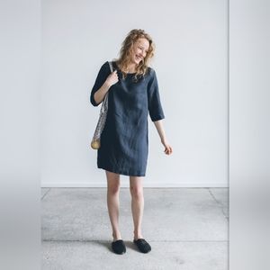 Linenfox Janid Shift dress Graphite Grey M
